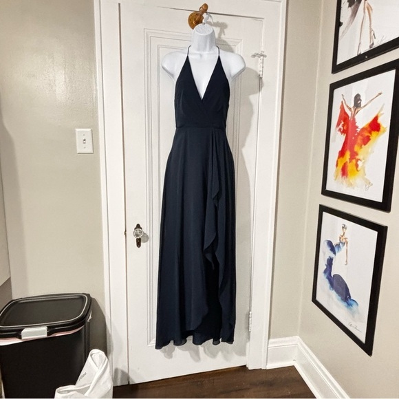 Jenny Yoo Navy Farrah Gown size 0 - Picture 9 of 11